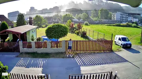 Prach nad areálom cementárne